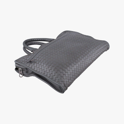 Bottega Veneta Intrecciato Gray Lambskin Handbag — view 5