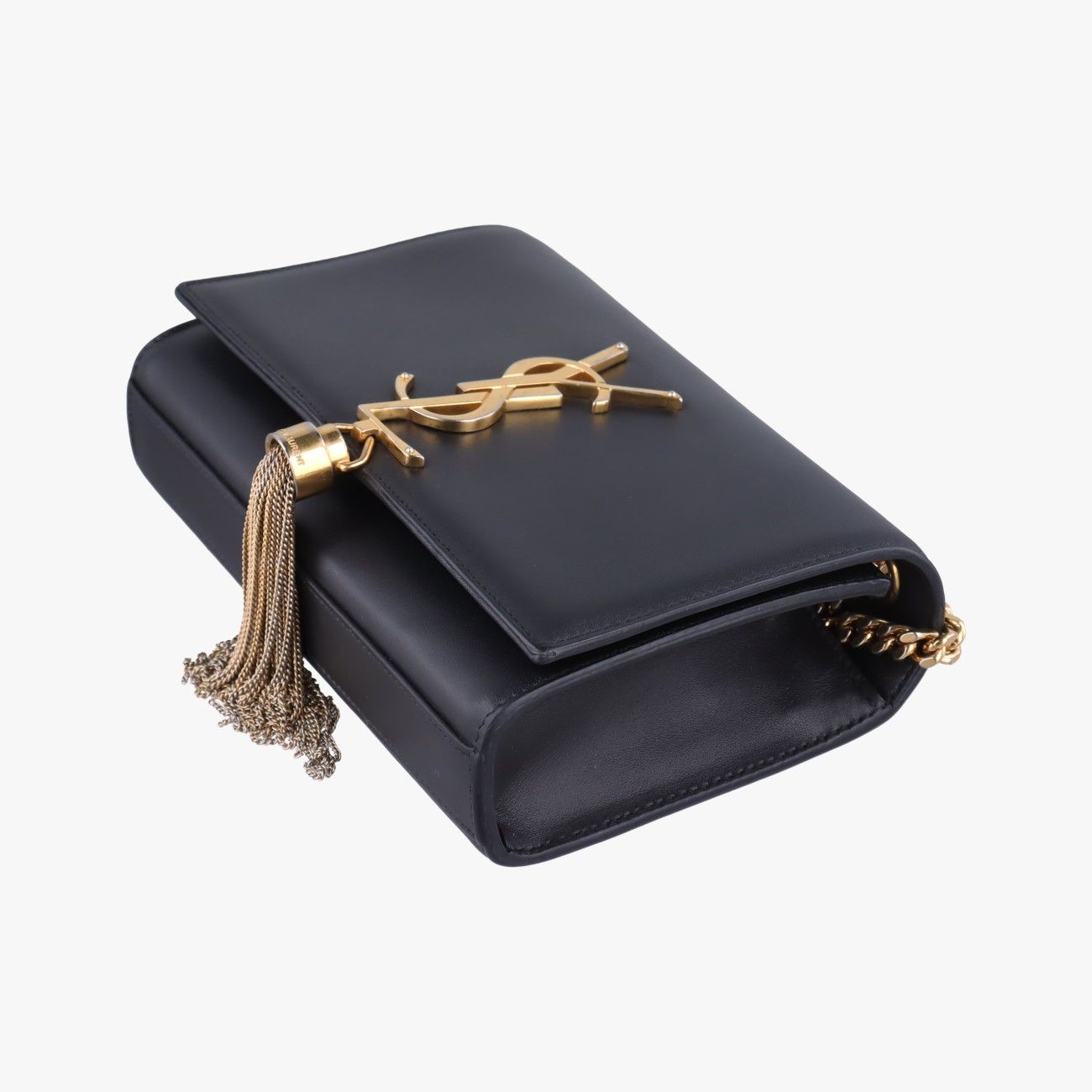 Saint Laurent Yves Kate Black Leather Messenger Bag — view 4