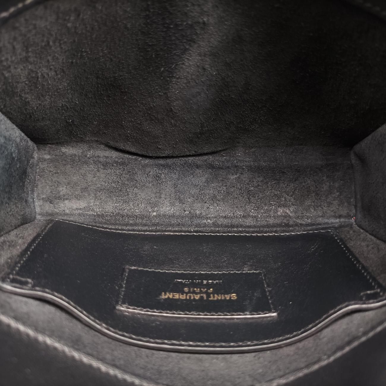 Saint Laurent Yves Kate Black Leather Messenger Bag — view 9