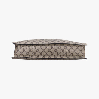 Gucci GG Supreme Beige Black Canvas Leather Messenger Bag — view 3