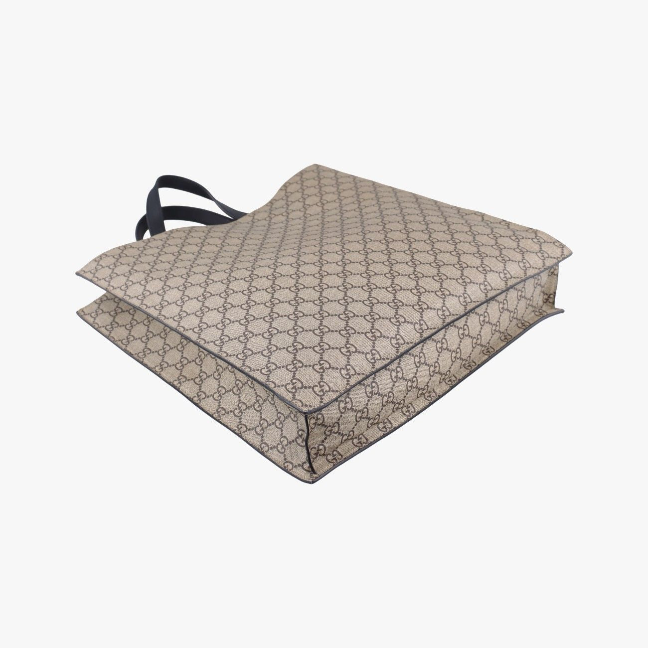 Gucci GG Supreme Beige Black Canvas Leather Messenger Bag — view 7