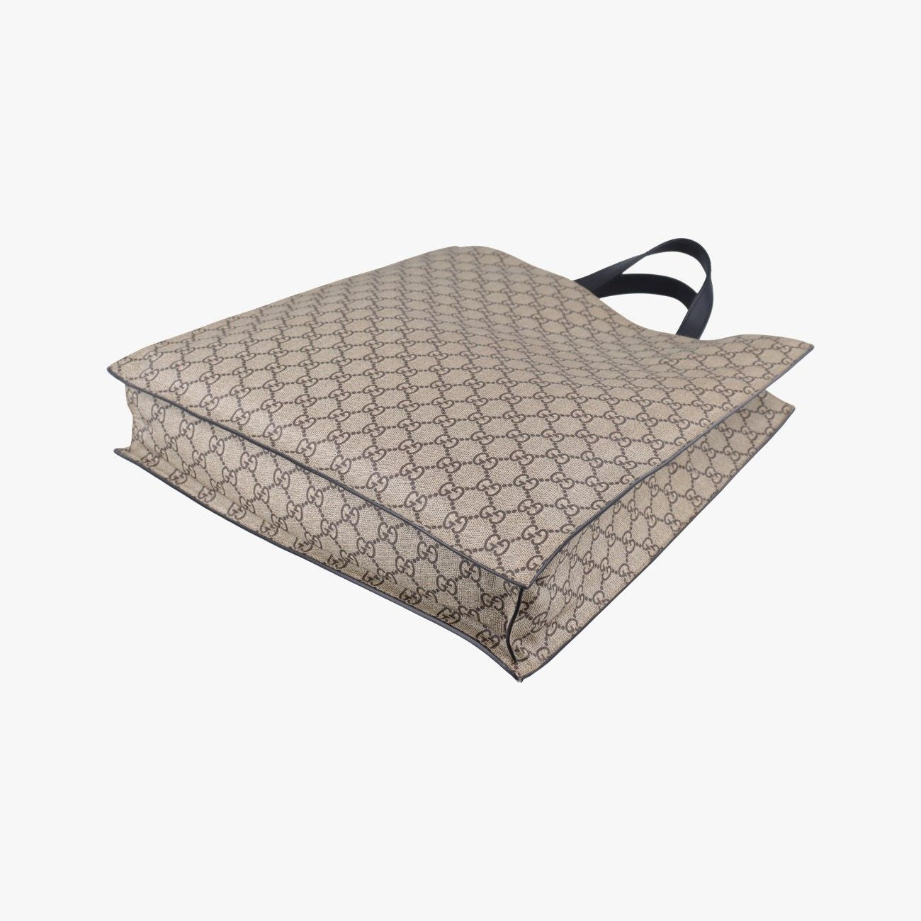 Gucci GG Supreme Beige Black Canvas Leather Messenger Bag — view 6