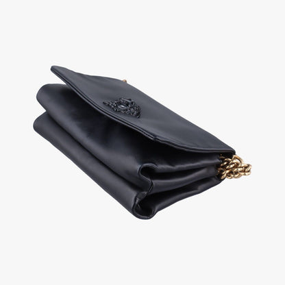 Versace Medusa Black Leather Messenger Bag — view 4