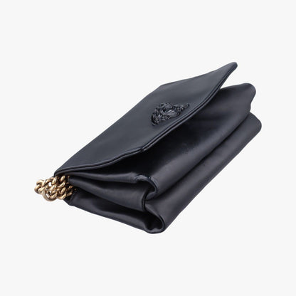 Versace Medusa Black Leather Messenger Bag — view 5