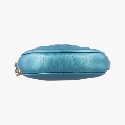 Gucci Soho Blue Leather Messenger Bag — view 3