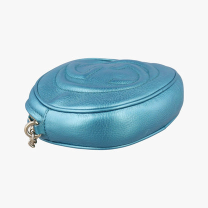 Gucci Soho Blue Leather Messenger Bag — view 5
