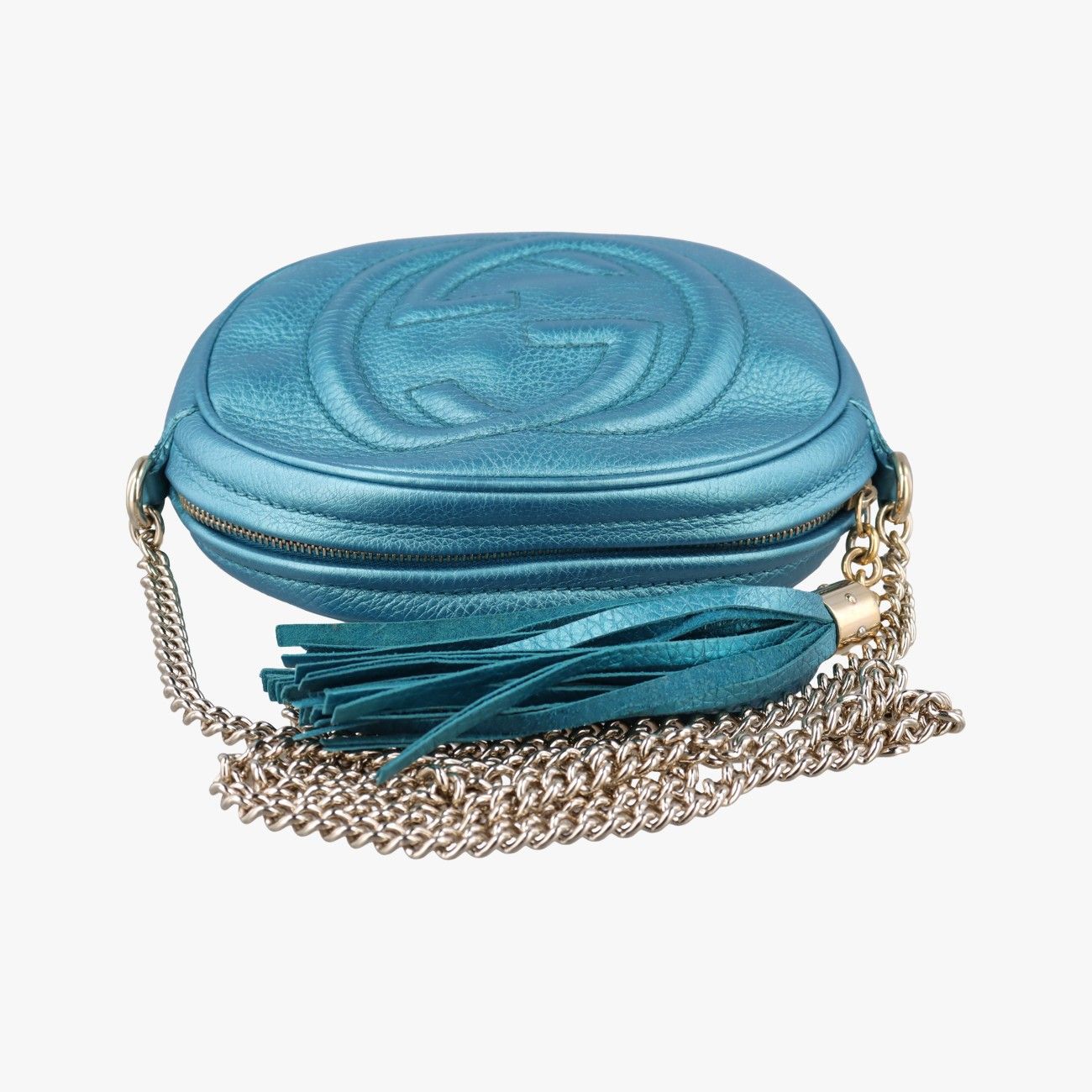 Gucci Soho Blue Leather Messenger Bag — view 8