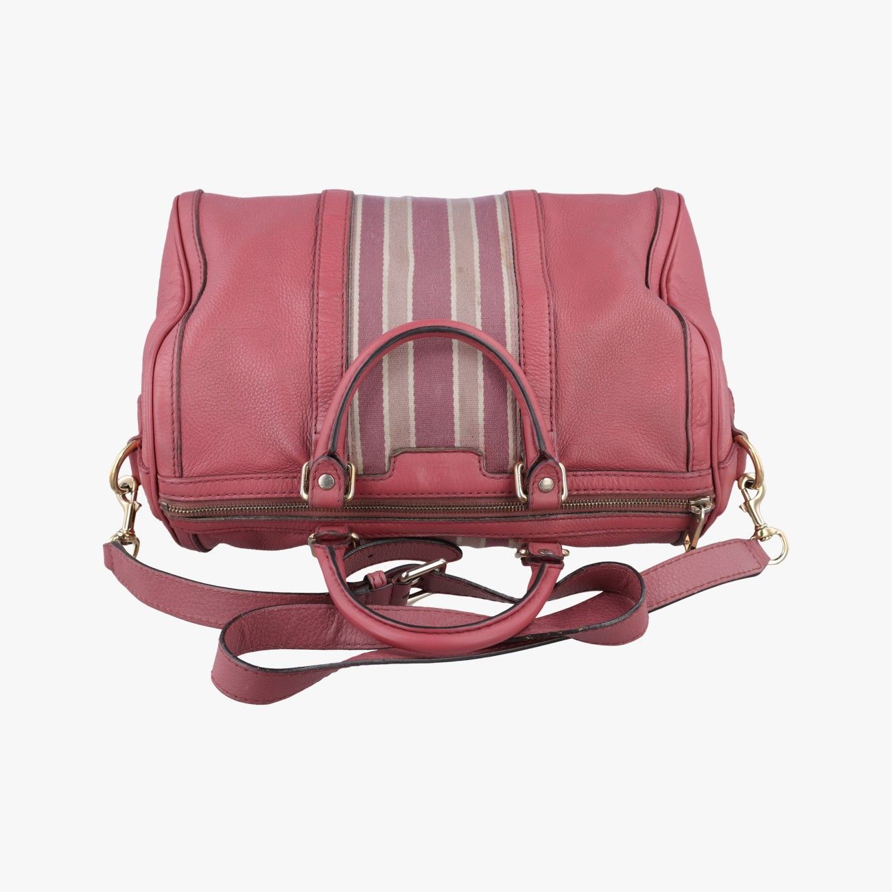 Gucci Sherry Line Pink Multicolor Leather Messenger Bag — view 8