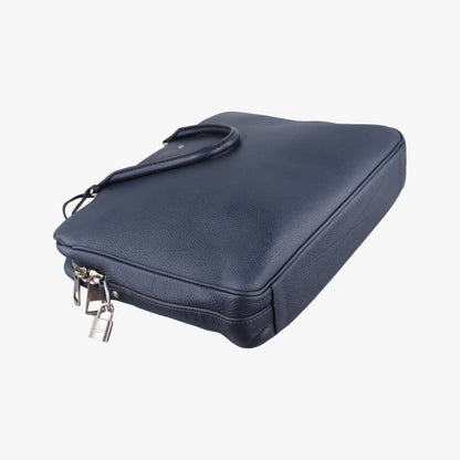 Louis Vuitton Alma Briefcase MM Navy Taurillon Leather — view 5