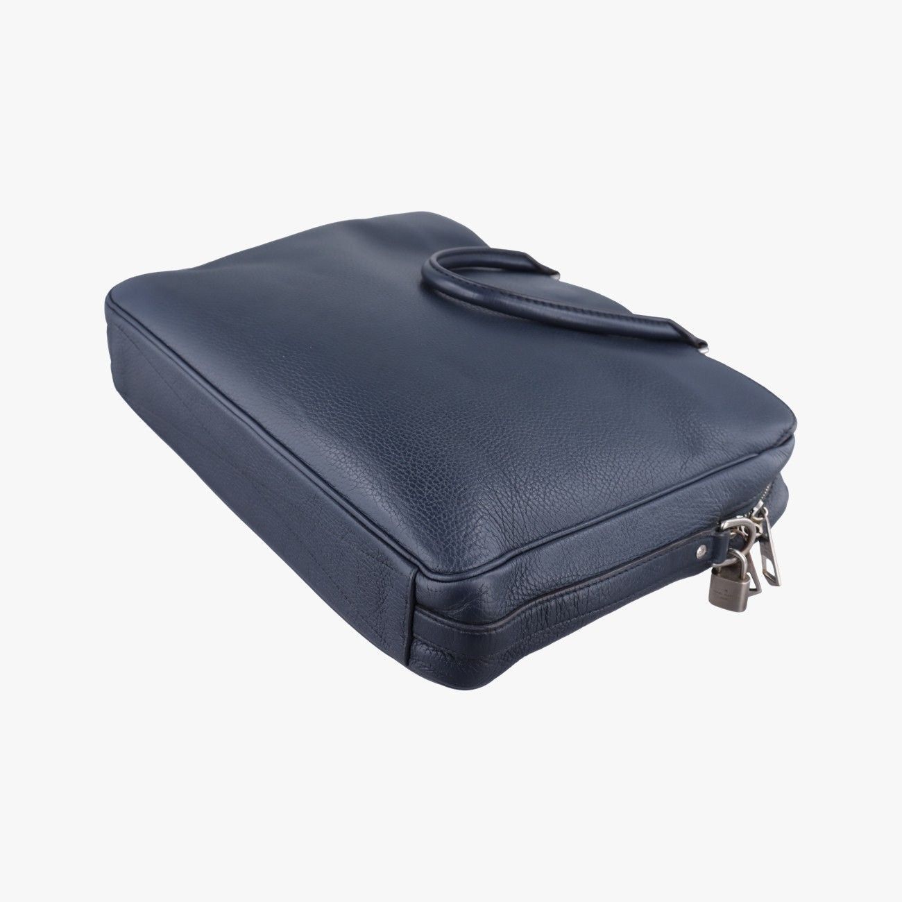 Louis Vuitton Alma Briefcase MM Navy Taurillon Leather — view 6
