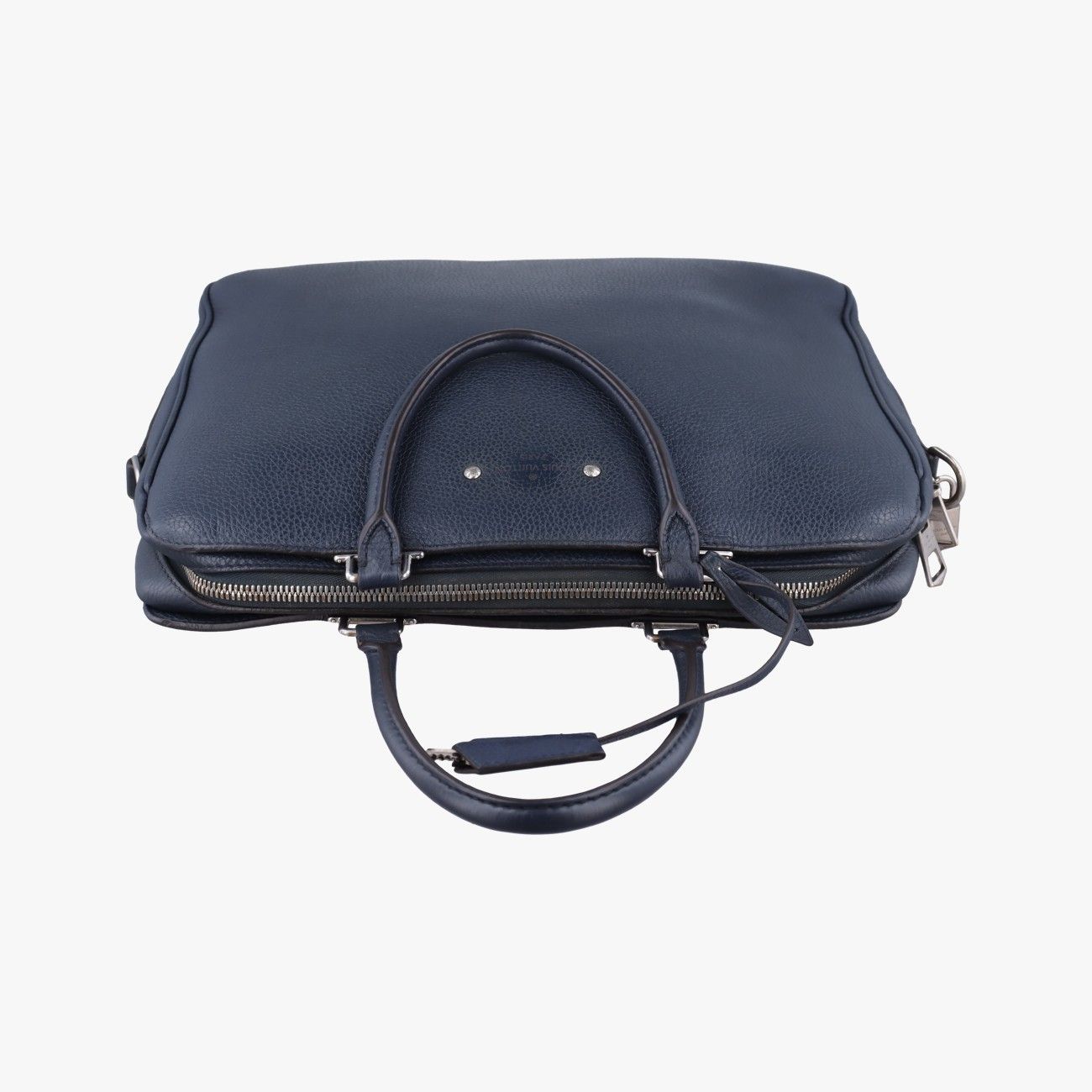 Louis Vuitton Alma Briefcase MM Navy Taurillon Leather — view 8