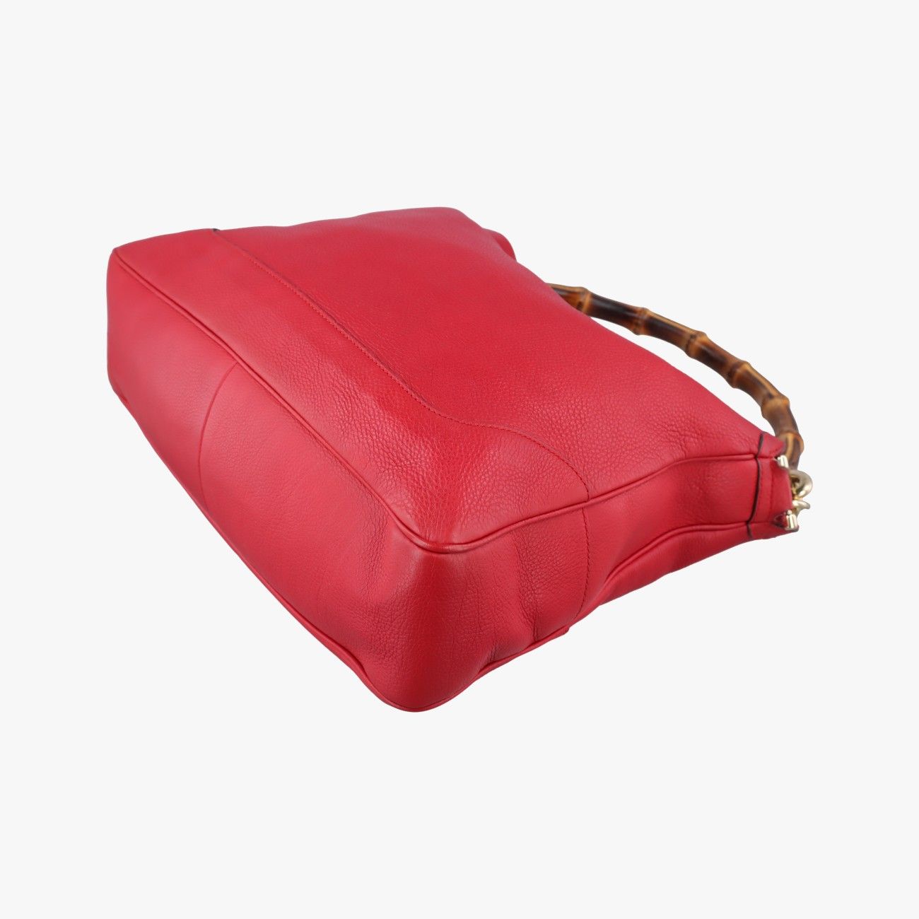 Gucci Bamboo Red Leather Messenger Bag — view 4