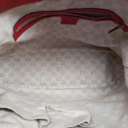 Gucci Bamboo Red Leather Messenger Bag — view 9
