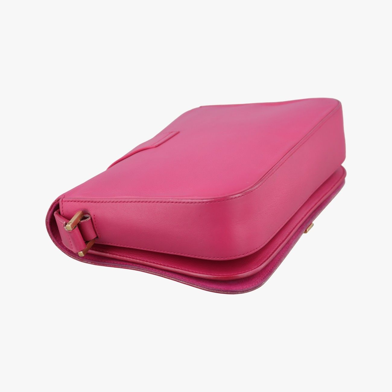Saint Laurent Yves Laurenty Line Rose Red Leather Messenger Bag — view 7