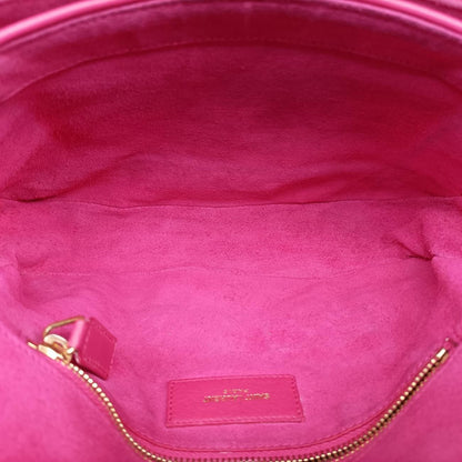Saint Laurent Yves Laurenty Line Rose Red Leather Messenger Bag — view 9