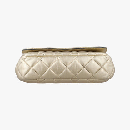 Versace Medusa Gold Leather Messenger Bag — view 3