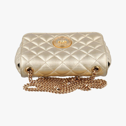 Versace Medusa Gold Leather Messenger Bag — view 8