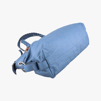 Gucci Bamboo Bar Blue Leather Messenger Bag — view 5