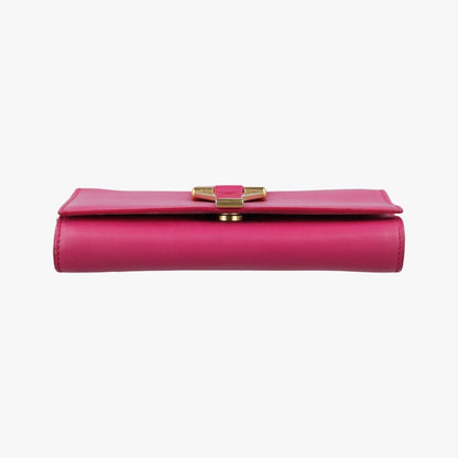 Saint Laurent Yves Mini Line Rose Red Leather Messenger Bag — view 3