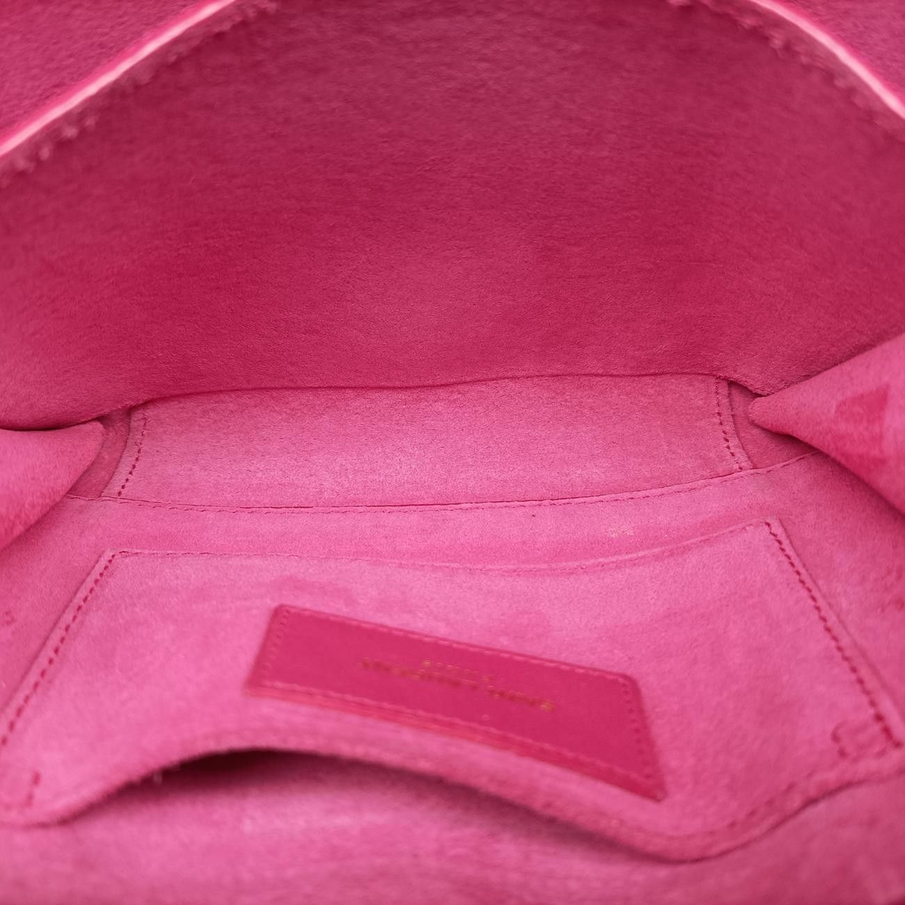 Saint Laurent Yves Mini Line Rose Red Leather Messenger Bag — view 9