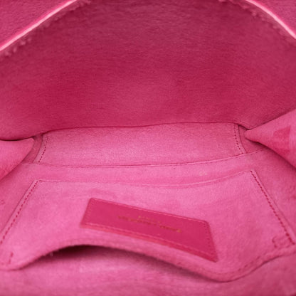 Saint Laurent Yves Mini Line Rose Red Leather Messenger Bag — view 9