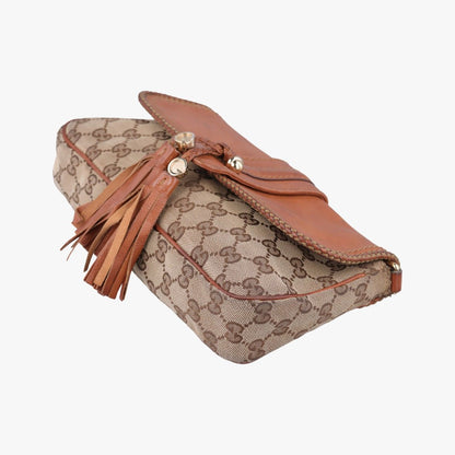 Gucci Marrakech Beige Brown Canvas Leather Messenger Bag — view 4