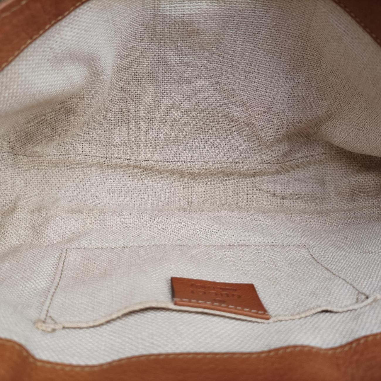 Gucci Marrakech Beige Brown Canvas Leather Messenger Bag — view 9