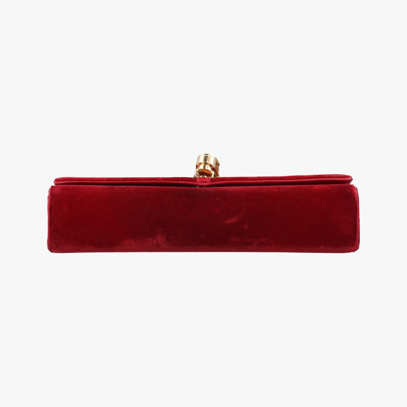 Saint Laurent Yves Kate Red Velour Messenger Bag — view 3