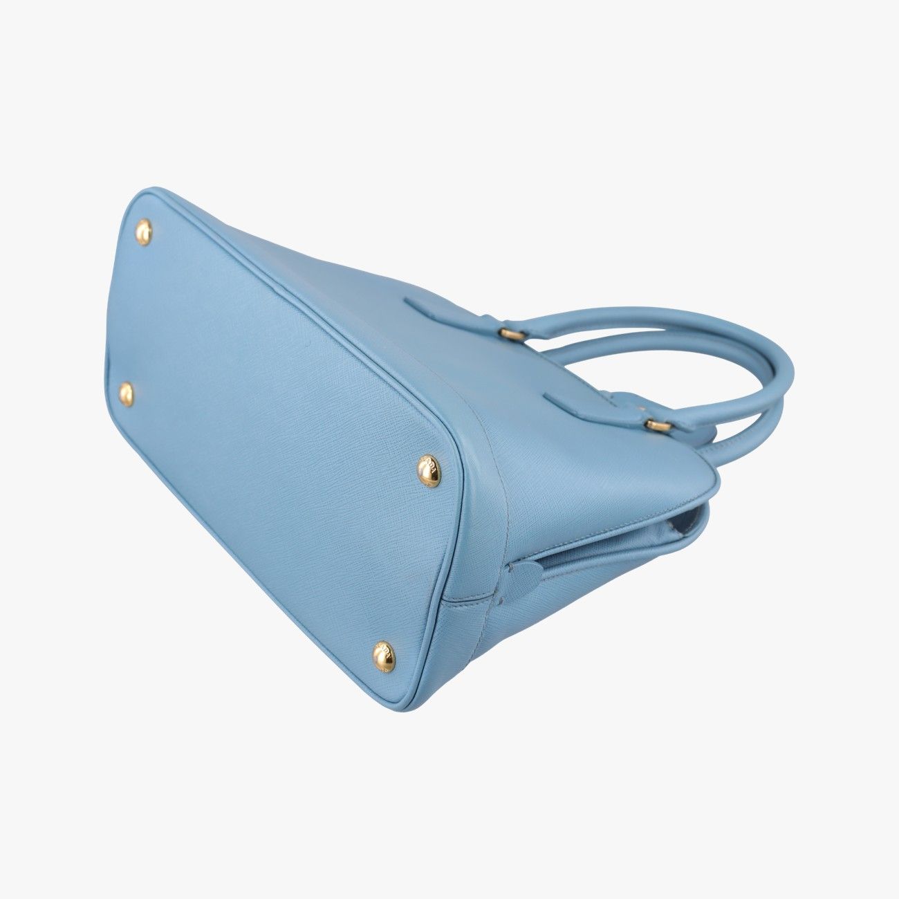 Prada Promenade Blue Saffiano Leather Messenger Bag — view 6
