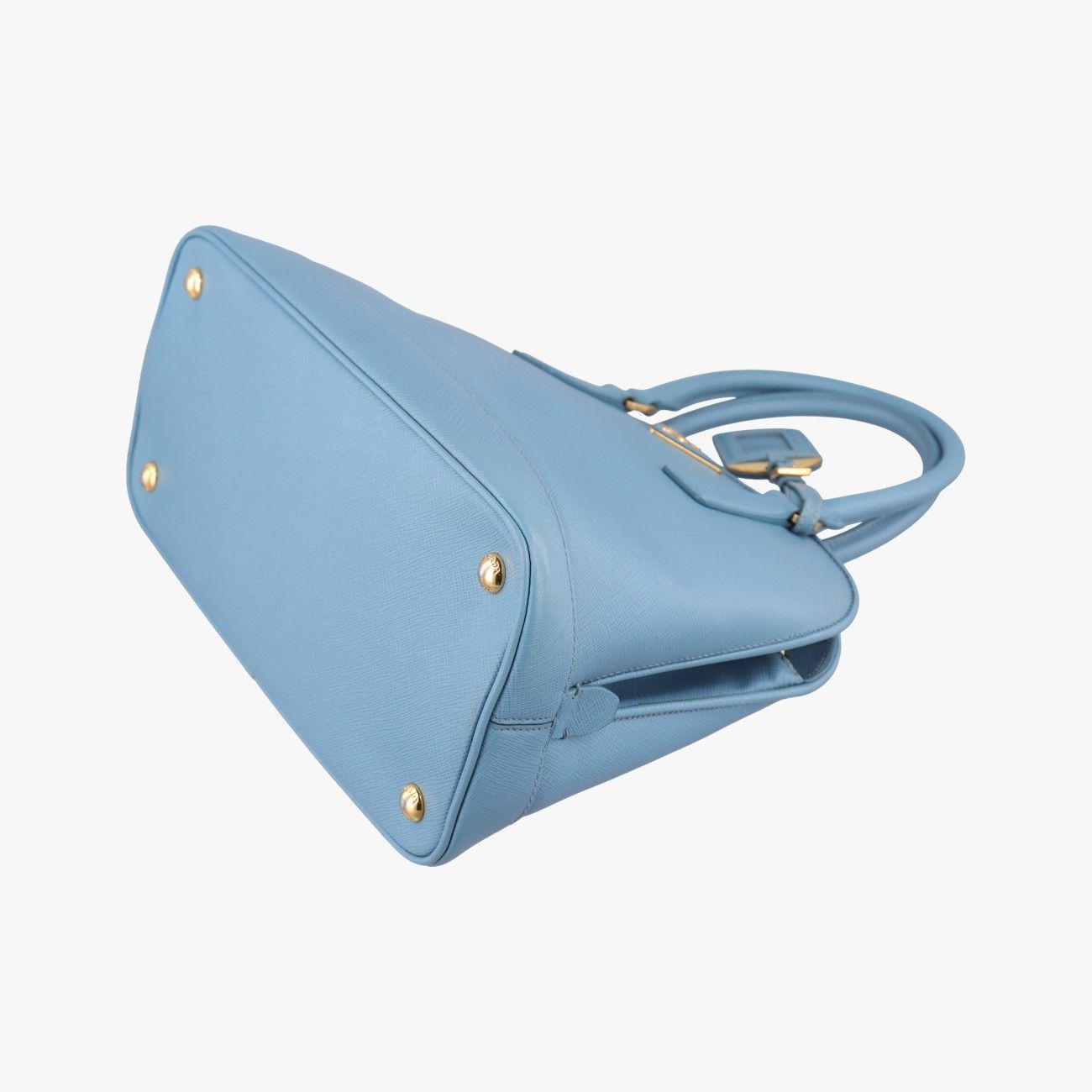 Prada Promenade Blue Saffiano Leather Messenger Bag — view 4