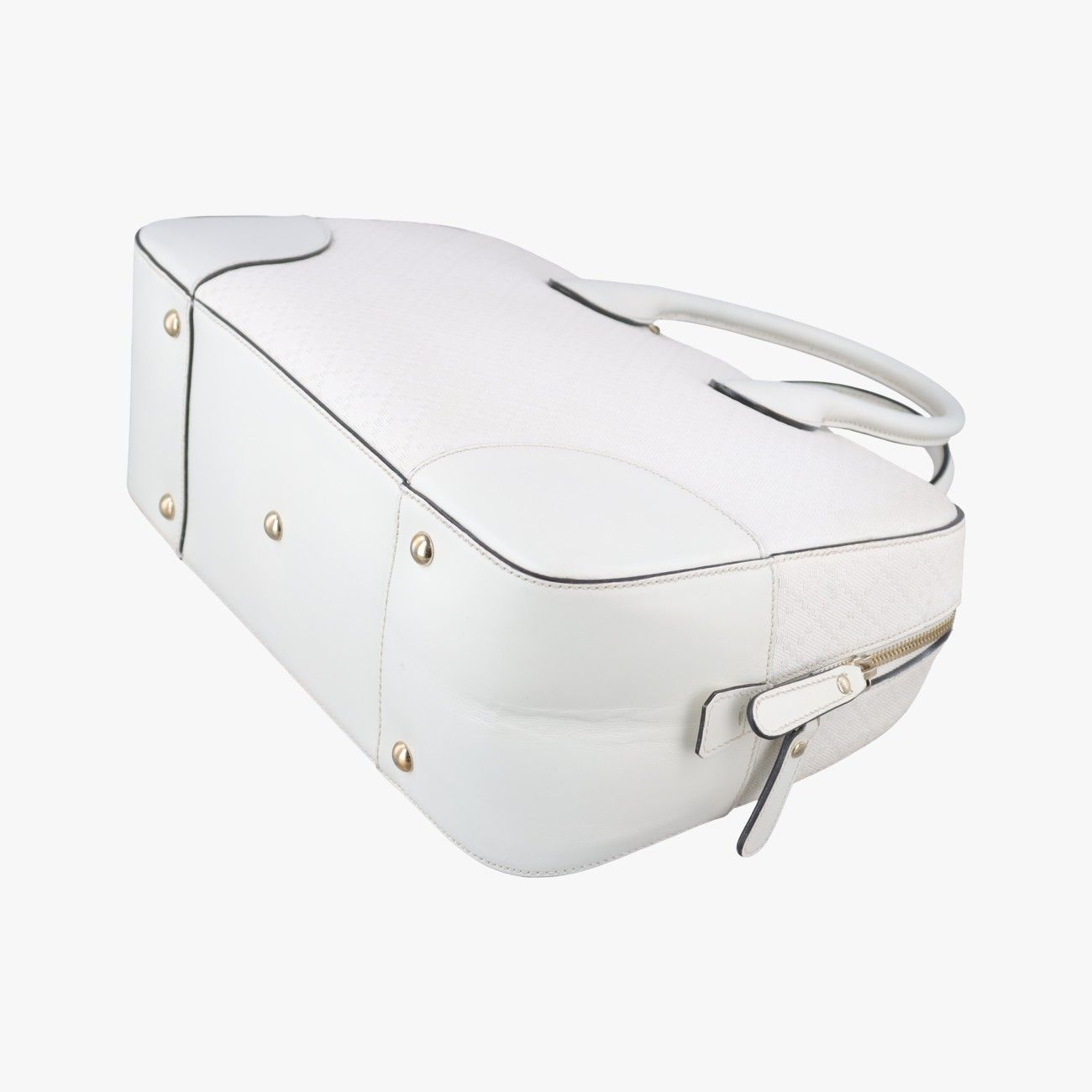 Gucci Bright Diamante White Leather Messenger Bag — view 6