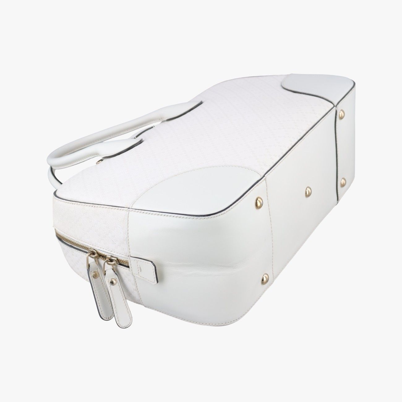 Gucci Bright Diamante White Leather Messenger Bag — view 5
