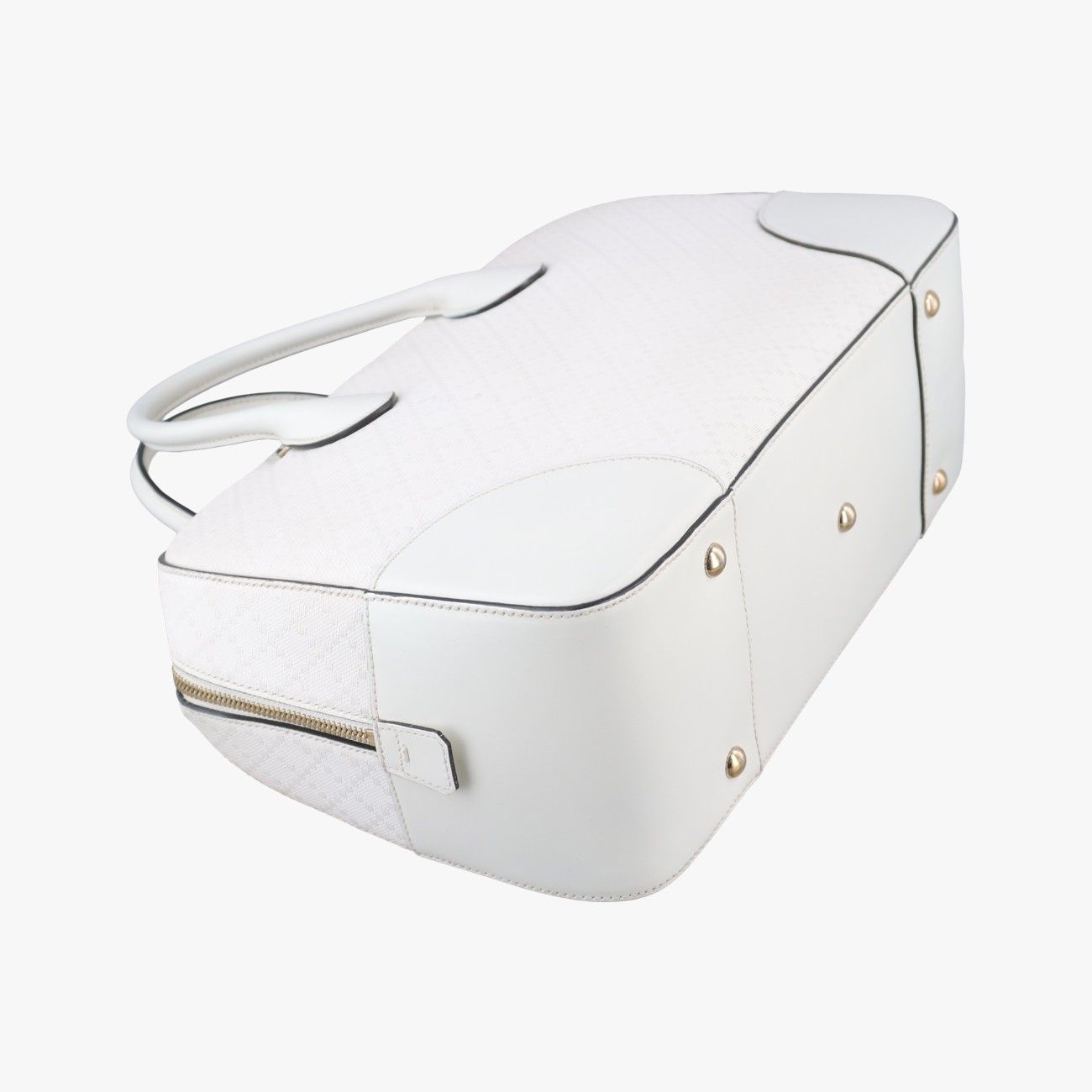 Gucci Bright Diamante White Leather Messenger Bag — view 7