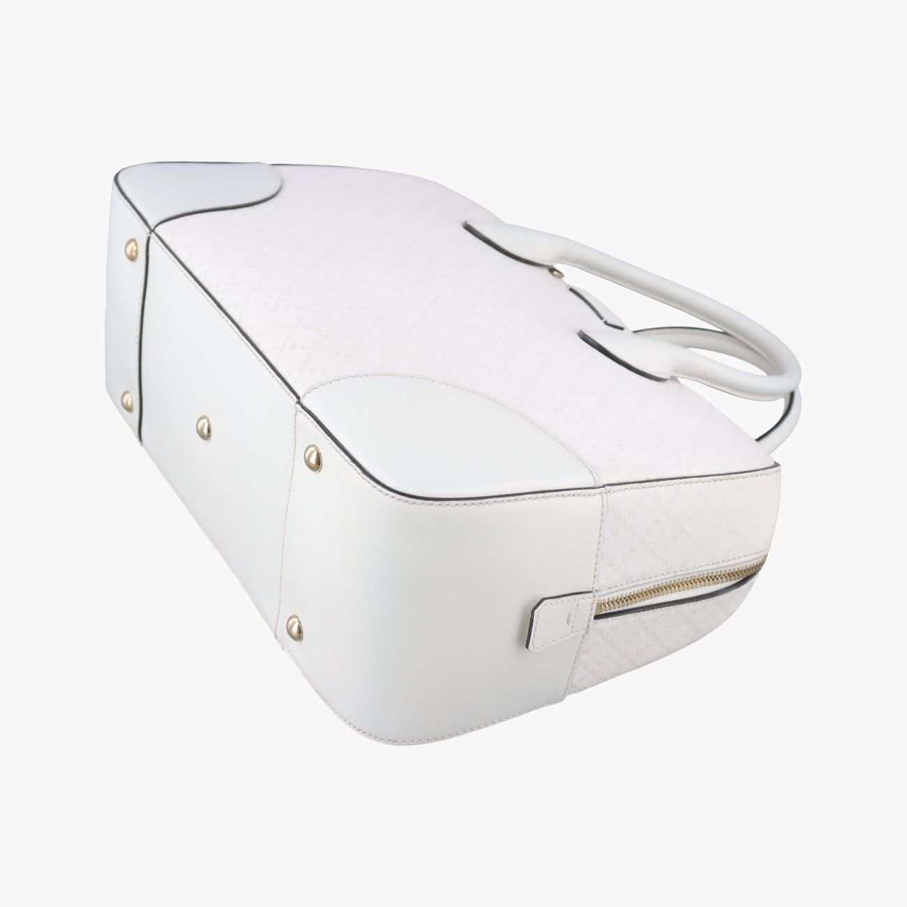 Gucci Bright Diamante White Leather Messenger Bag — view 4