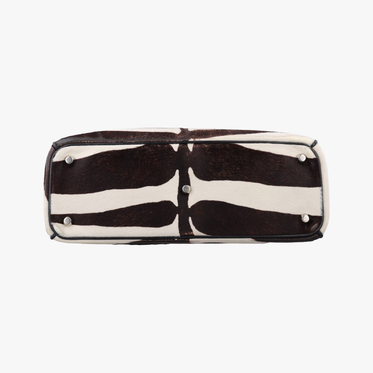 Dior Diorissimo Black White Calf Hair Messenger Bag — view 3