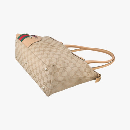 Gucci Horsebit Web Beige Multicolor Canvas Leather Messenger Bag — view 4