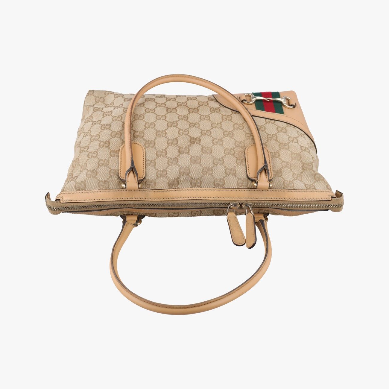 Gucci Horsebit Web Beige Multicolor Canvas Leather Messenger Bag — view 8