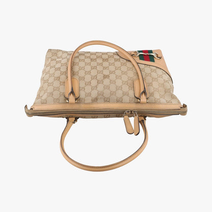 Gucci Horsebit Web Beige Multicolor Canvas Leather Messenger Bag — view 8
