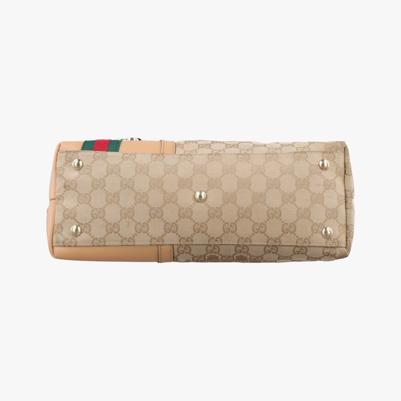 Gucci Horsebit Web Beige Multicolor Canvas Leather Messenger Bag — view 3