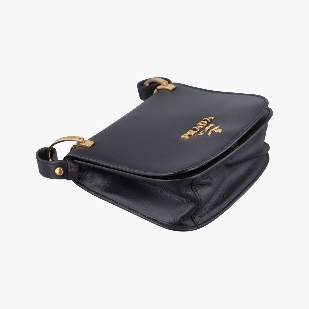 Prada Pioneer Black Leather 25 Messenger Bag — view 5