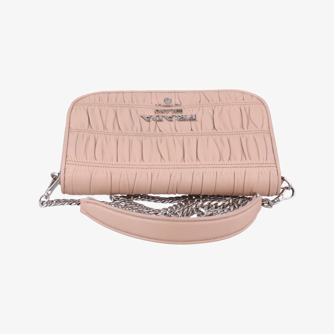 Prada Gather Pink Leather Messenger Bag — view 8