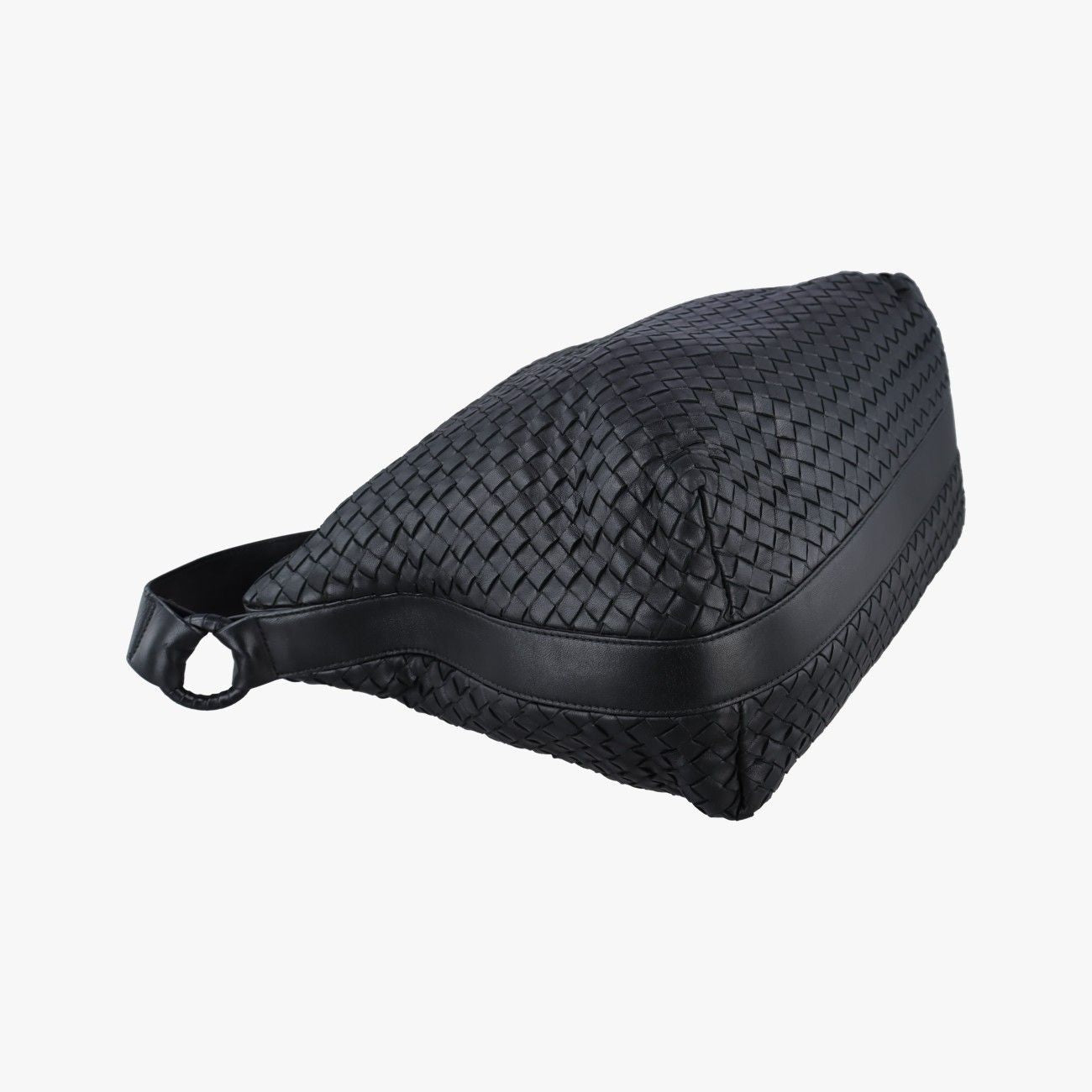 Bottega Veneta Intrecciato Black Lambskin Messenger Bag — view 5
