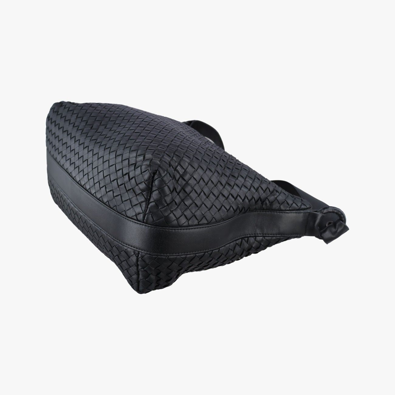 Bottega Veneta Intrecciato Black Lambskin Messenger Bag — view 6