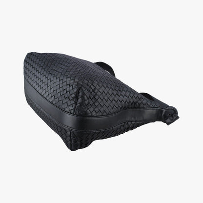 Bottega Veneta Intrecciato Black Lambskin Messenger Bag — view 6