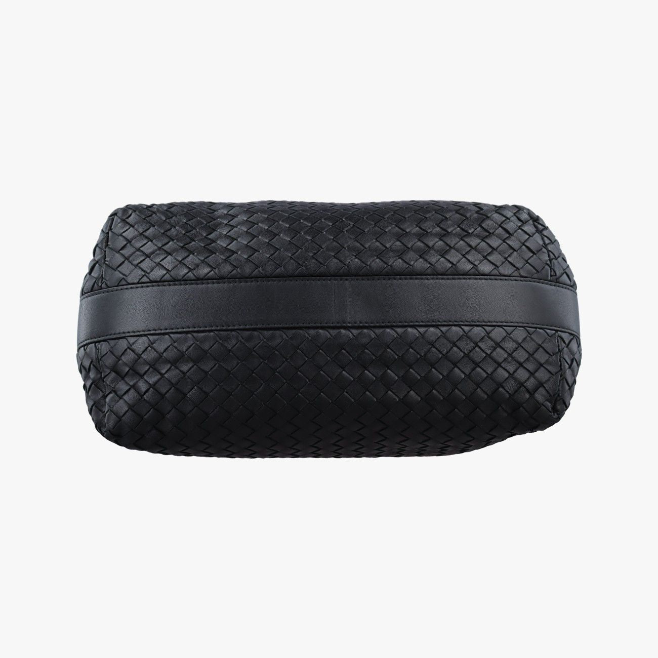 Bottega Veneta Intrecciato Black Lambskin Messenger Bag — view 3