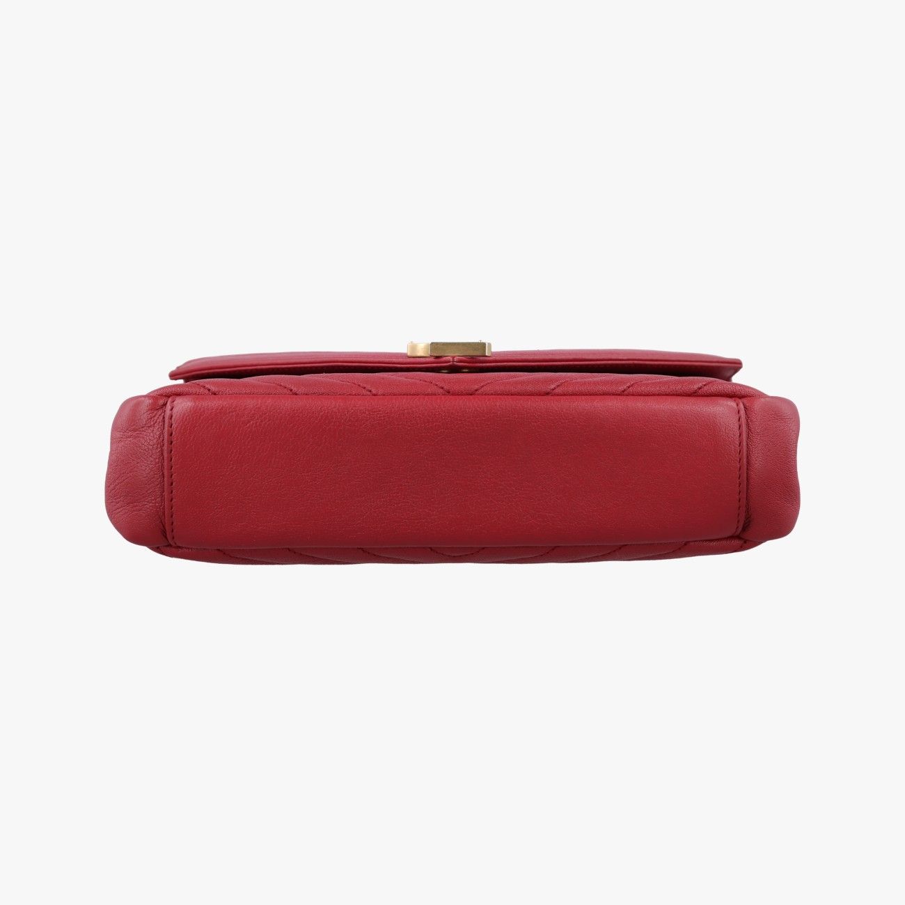 Saint Laurent Yves Carre Red Leather Messenger Bag — view 3