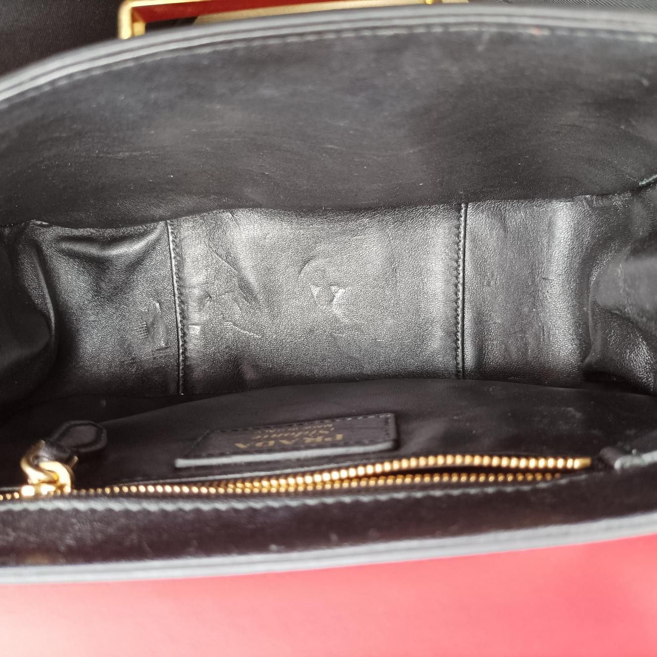 Prada Sydney Red Saffiano Leather 7 Messenger Bag — view 9