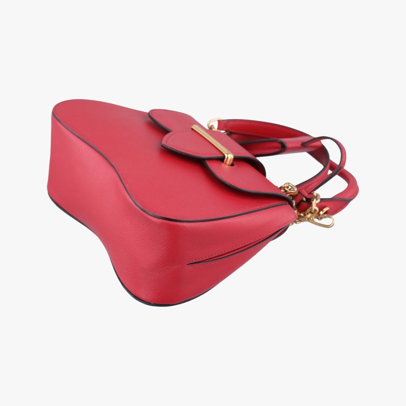 Prada Sydney Red Saffiano Leather 7 Messenger Bag — view 4