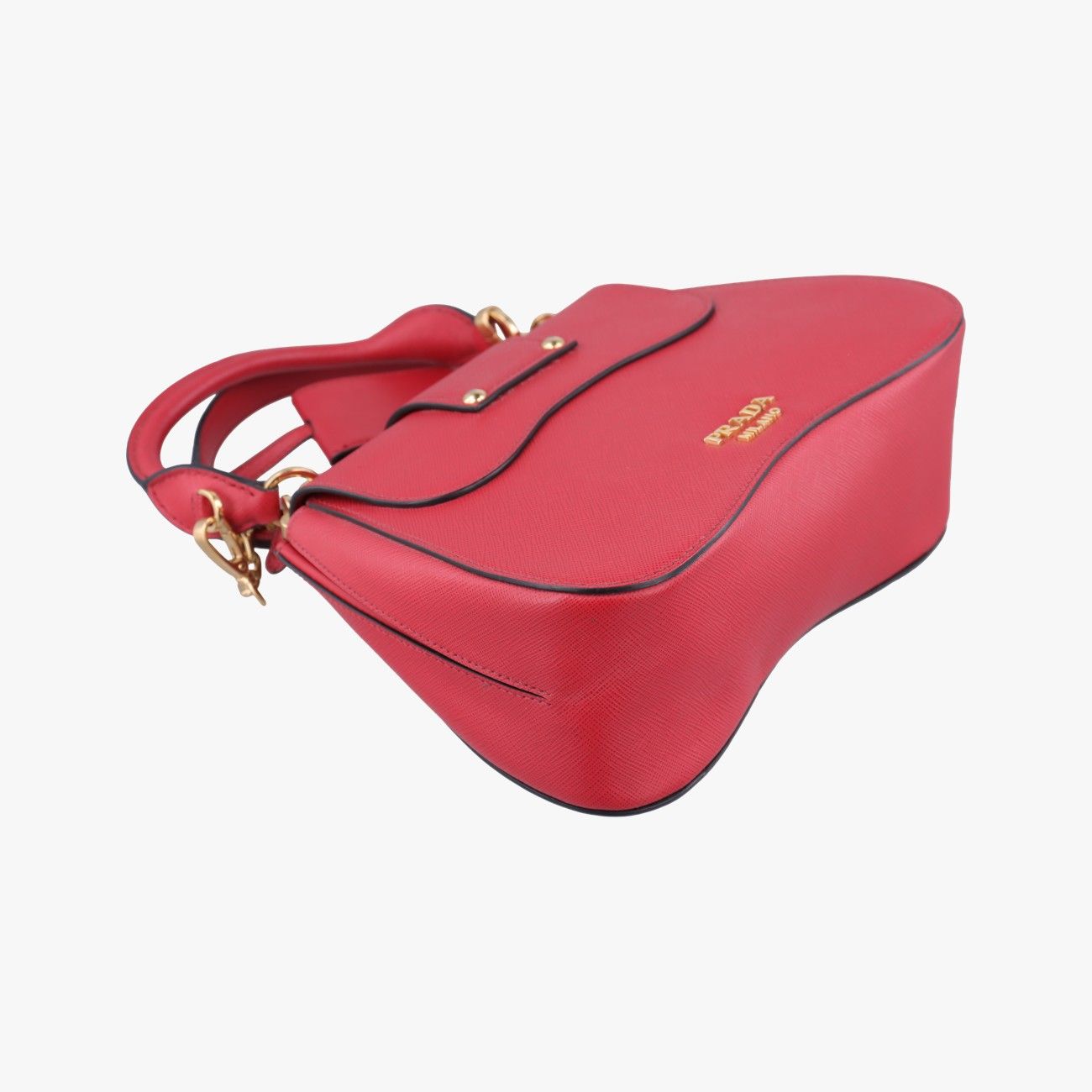 Prada Sydney Red Saffiano Leather 7 Messenger Bag — view 7