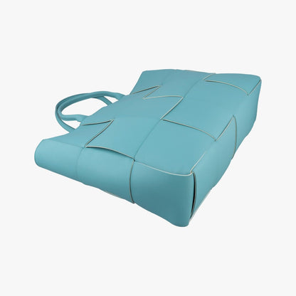 Bottega Veneta the Arco Tote Blue Lambskin — view 7
